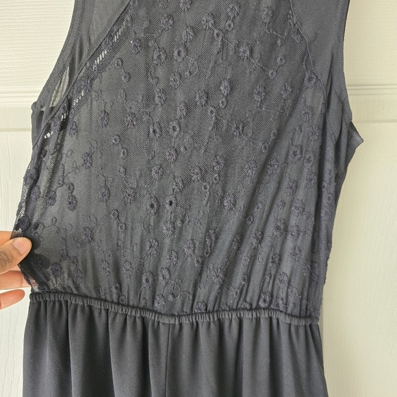 Iris Los Angeles Sheer Jumpsuit Sz M  Women Sleeveless Button Up Collar See Thru - Picture 14 of 16